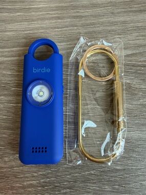 Birdie Blue Alarm with Gold Carabiner Ring